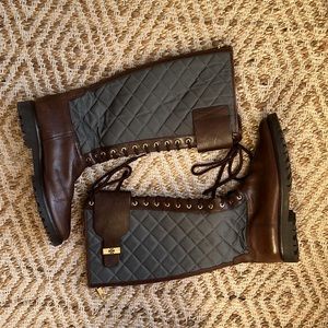 Tory Burch Leather Quilted Boots